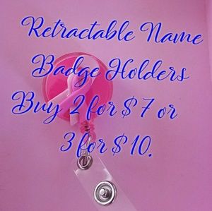 RETRACTABLE NAME BADGE HOLDERS